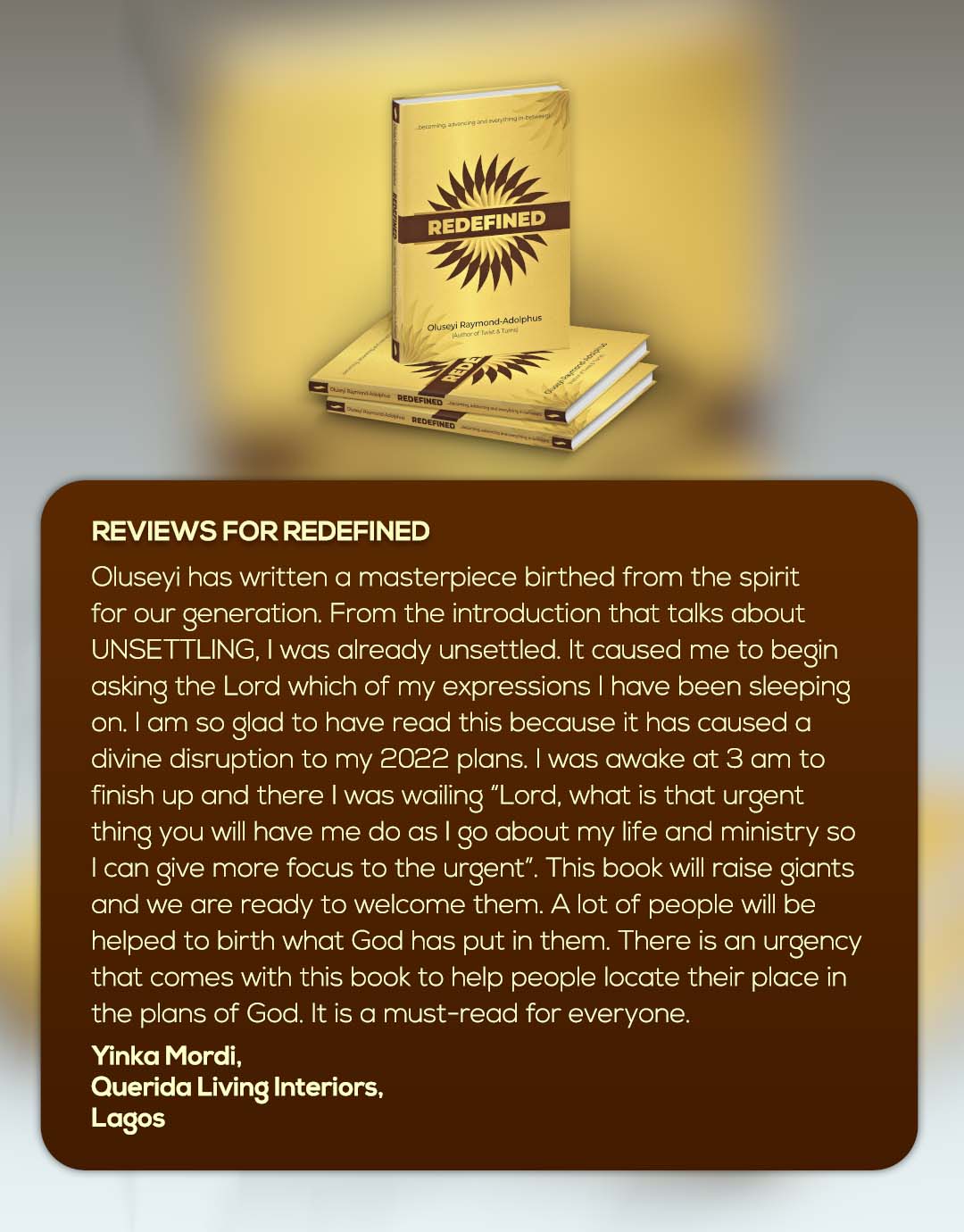 REVIEWS FOR REDEFINED 1